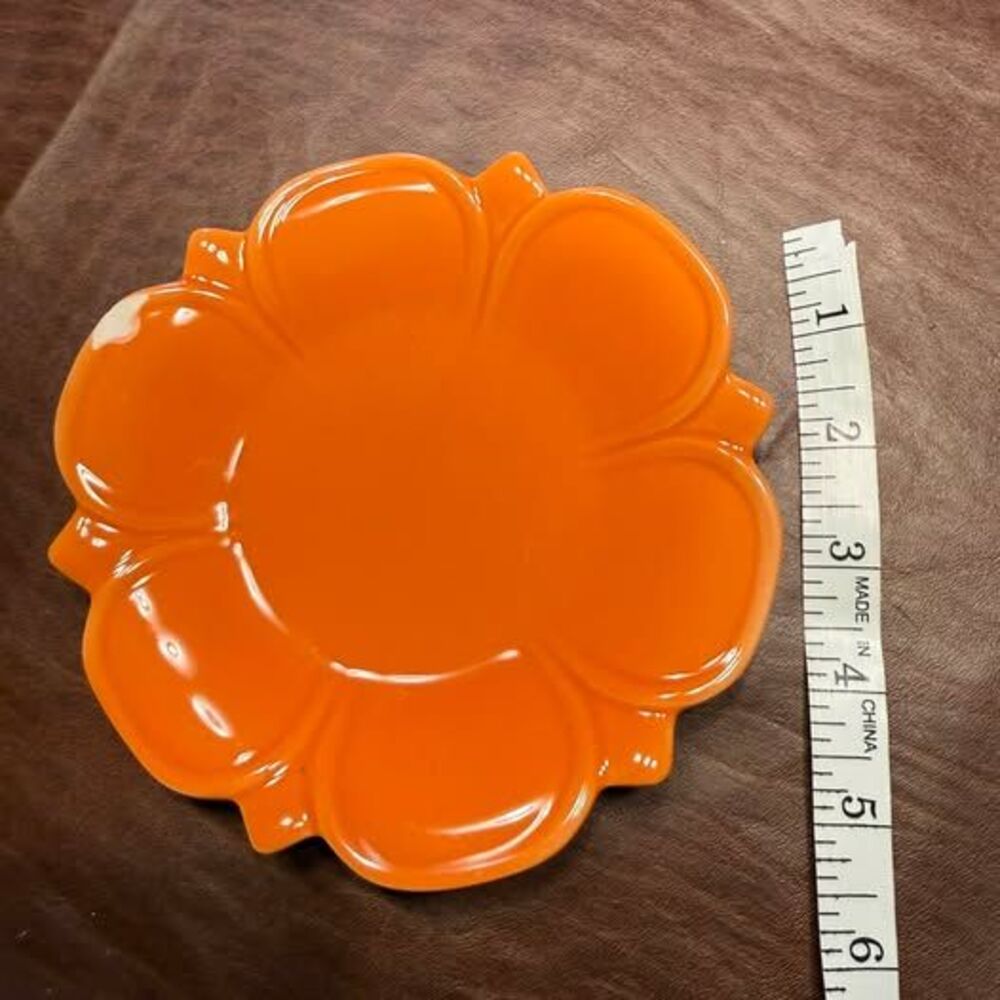 Pier 1 Imports Orange Flower Stoneware Plate